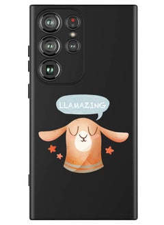 Theodor Protective Slim Fit Case Liquid Silicone Cover with Full Body Protection Anti-Scratch Shockproof Case For Samsung Galaxy S24 Ultra (Black) - Llamazing lama  - Image 1