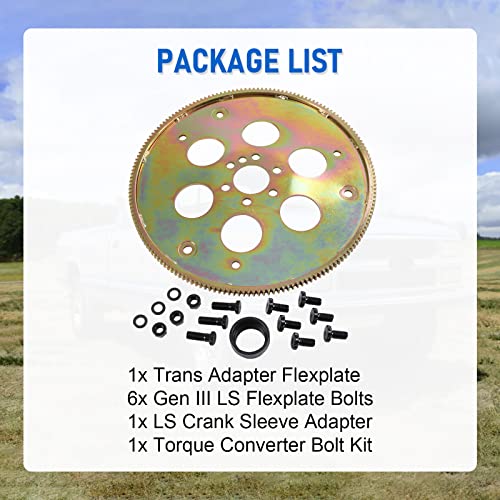 DICMIC LS V8 Flexplate Adapter Kit for GM Gen III TH350 TH400 700R4 Transmission - Image 5