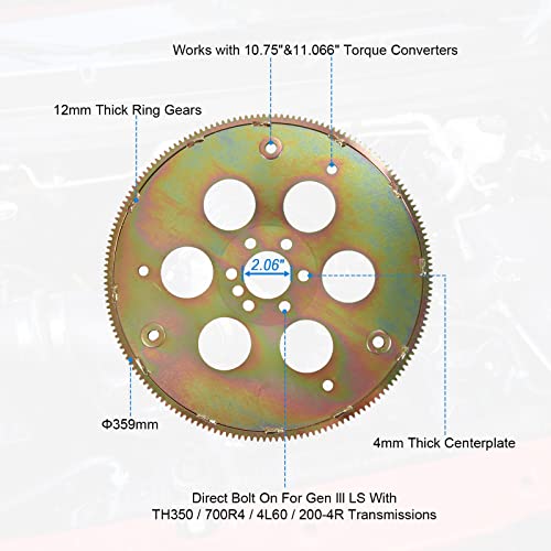 DICMIC LS V8 Flexplate Adapter Kit for GM Gen III TH350 TH400 700R4 Transmission - Image 3