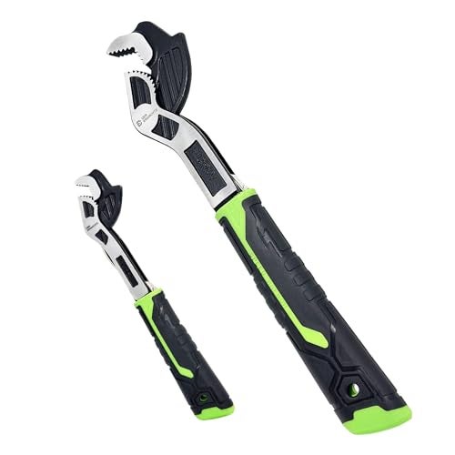 Der Erwachte Multifunction Adjustable Pipe Wrench Set 2Piece Quick SelfAdjusting Power Grip for 735mm Nuts Pipes UseChromium Vanadium Steel - Image 1