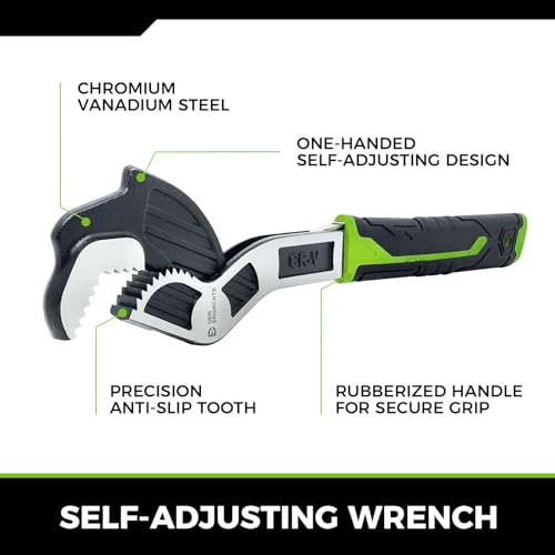 Der Erwachte Multifunction Adjustable Pipe Wrench Set 2Piece Quick SelfAdjusting Power Grip for 735mm Nuts Pipes UseChromium Vanadium Steel - Image 3