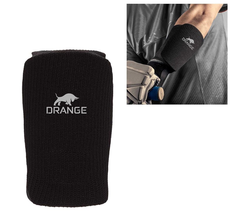 DRANGE حماية ذراع كريكيت احترافية (عبوة من 2) (للأولاد، أسود) - Image 1
