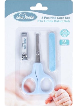 Sevi Bebe 3 Piece Nail Care Set ART-507 Blue  - Image 5