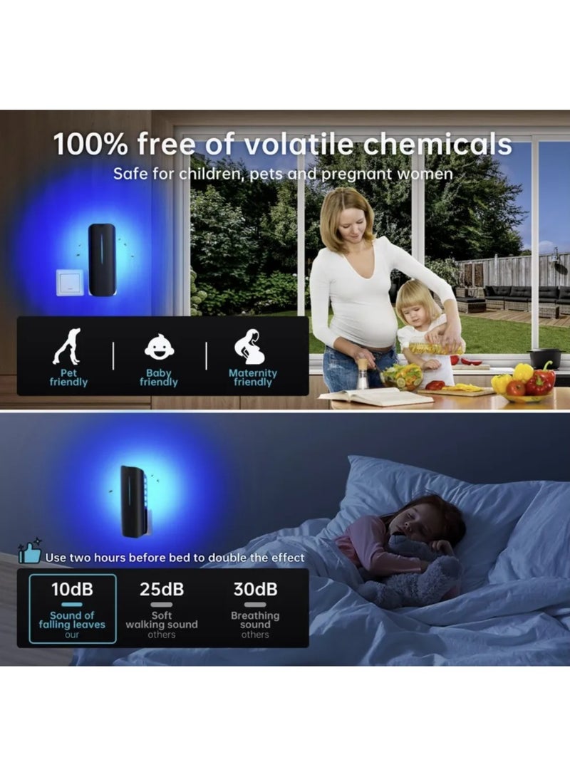 أفس مصيدة الحشرات الطائرة في صاعق البعوض في الأماكن المغلقة مع ضوء الأشعة فوق البنفسجية الليلي 9 وات، عبوات لوح الغراء للمكتب المنزلي - Image 2