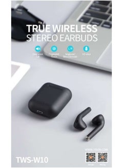 سليبرات سماعة TWS-W10 اللاسلكية بتقنية الاستريو - أسود | جودة صوت رائعة وراحة فائقة  - Image 3
