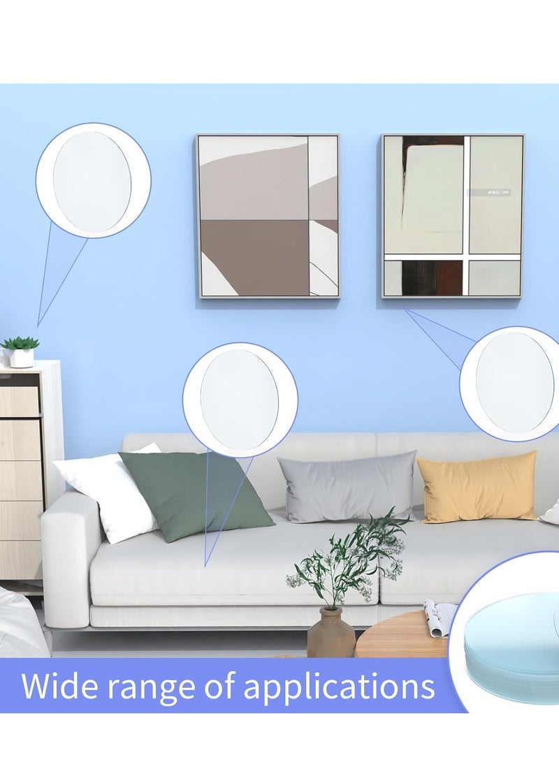 Excefore Double Sided Adhesive Tape, 30 PCS Double Sided Adhesive Pads, 2in Two Sided Pre-Cut Circle Tape, Sticky Tack Double Sided Tape for Walls Hanging, 2 Sided Nano Wall Mount Heavy Duty Removable (50mm) - Image 5