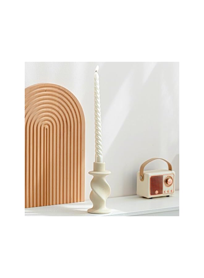 The Bros حامل شموع مدبب، حوامل شموع خزفية للديكور، مركز طاولة لحاملات الشموع المدببة، ديكور مكتبي لعيد ديwali، رمضان، ديكور المنزل، الزفاف، العشاء، الحفلات/المهرجانات/الاحتفالات، 2 قطعة - Image 4