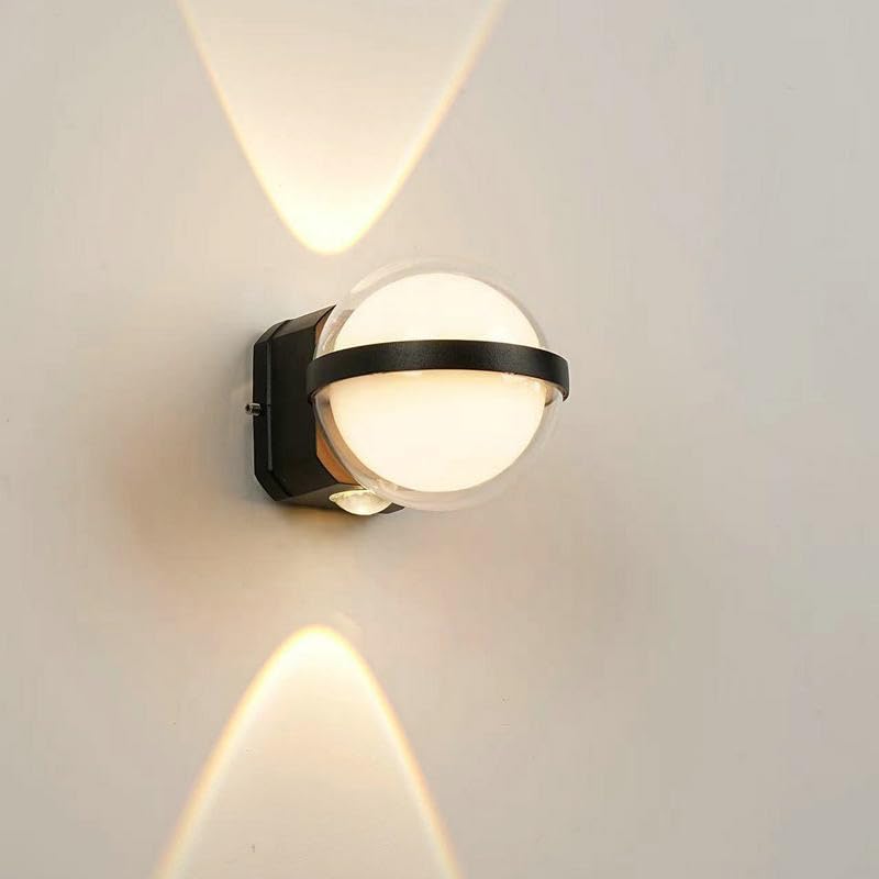 CITRA 3 LED Outdoor Black Wall Lamp Up and Down Wall Light Waterproof (Warm White) - Image 1