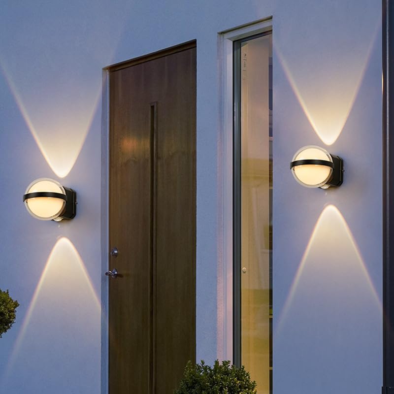 CITRA 3 LED Outdoor Black Wall Lamp Up and Down Wall Light Waterproof (Warm White) - Image 4