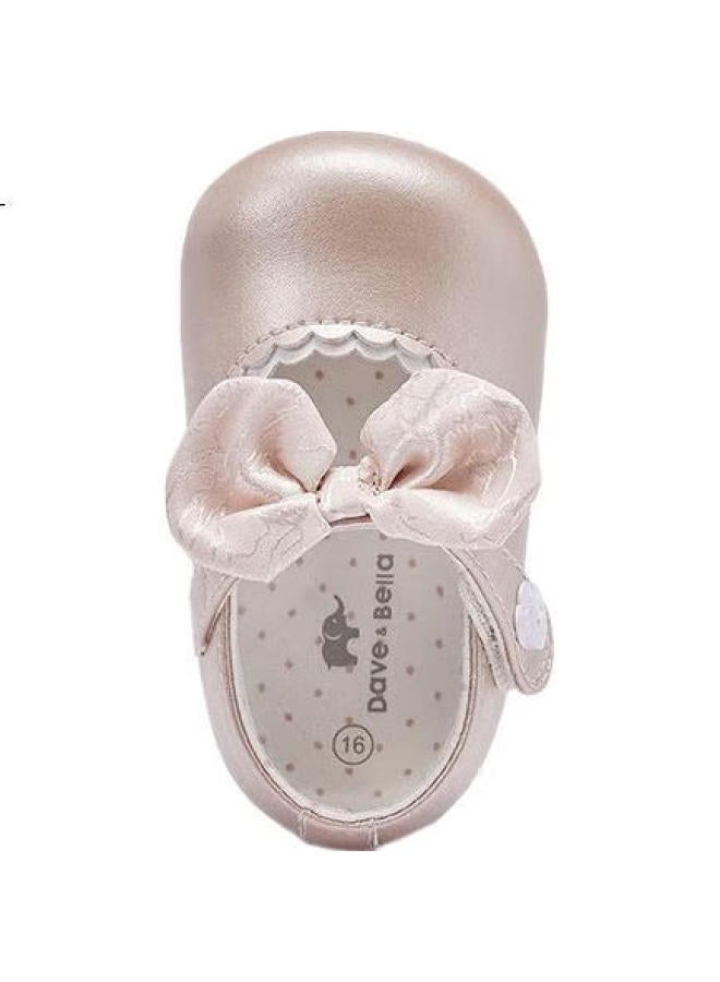 Dave & Bella Davebella Infant Pre-Walking Shoes, Autumn Baby Newborn Soft-Soled Shoes, Leather Shoes, Princess Shoes - Image 3