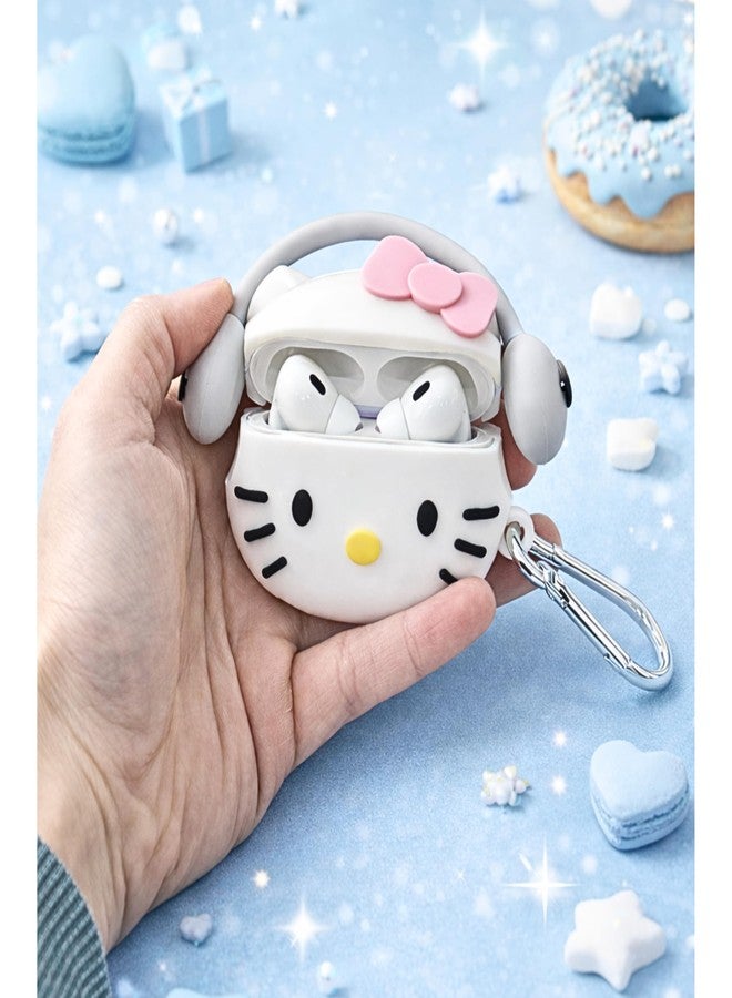 EMOH ROCED Compatible with AirPods Pro 2 Case with Cleaner Kit, Protective, Supports Wireless Charging Case Cover for AirPod Pro 1st/2nd Generation (2022/2019) (Kitty White) - Image 4