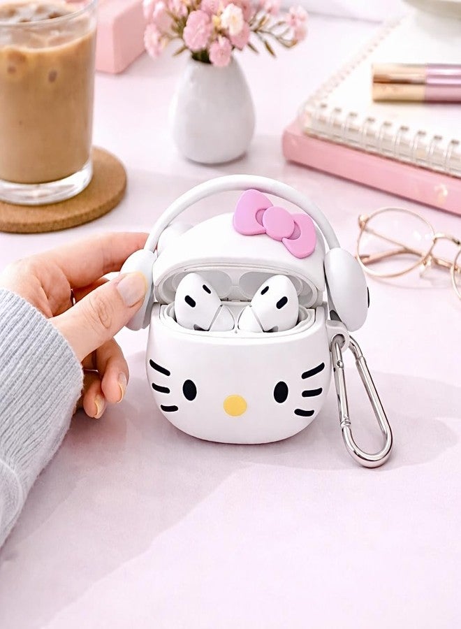 EMOH ROCED Compatible with AirPods Pro 2 Case with Cleaner Kit, Protective, Supports Wireless Charging Case Cover for AirPod Pro 1st/2nd Generation (2022/2019) (Kitty White) - Image 5