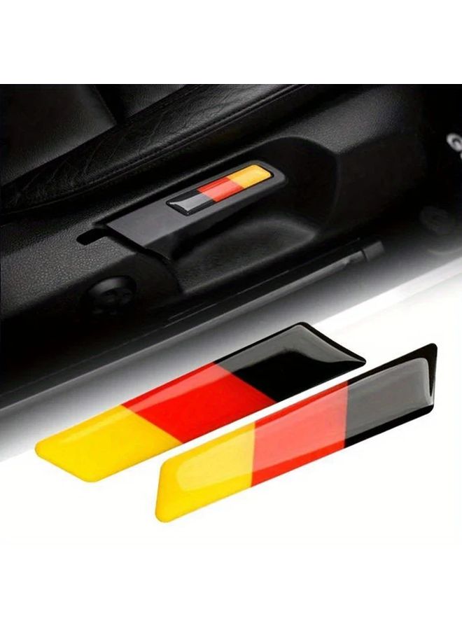 2 قطعة ملصقات علم ألمانيا ثلاثية الأبعاد للجولف 5 و6 MK5 MK6 GTI غطاء مقبض ناقل الحركة - Image 1