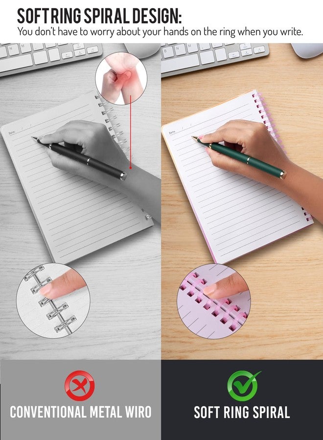DOODLE A5 Soft Spiral Notebook With Elastic Band Closure & Pen Holder | 160 Ruled Paper | Beautifully Printed PP Cover | Perfect for School, College & Office Use - Radiant Joy - Image 2
