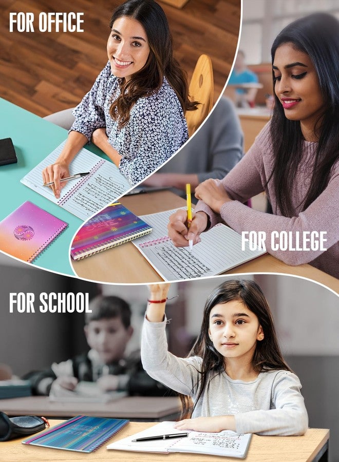DOODLE A5 Soft Spiral Notebook With Elastic Band Closure & Pen Holder | 160 Ruled Paper | Beautifully Printed PP Cover | Perfect for School, College & Office Use - Radiant Joy - Image 3