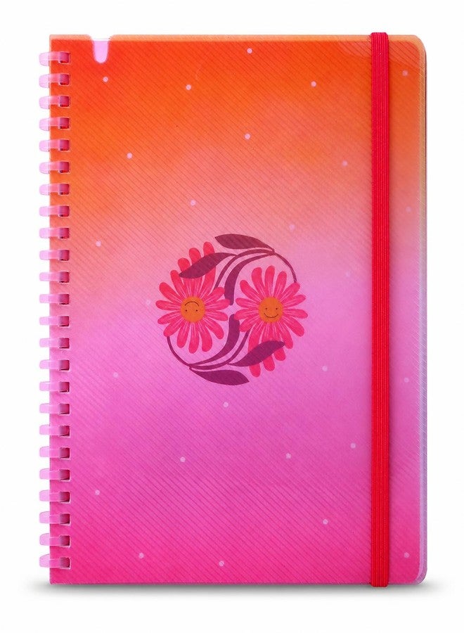 DOODLE A5 Soft Spiral Notebook With Elastic Band Closure & Pen Holder | 160 Ruled Paper | Beautifully Printed PP Cover | Perfect for School, College & Office Use - Radiant Joy - Image 1