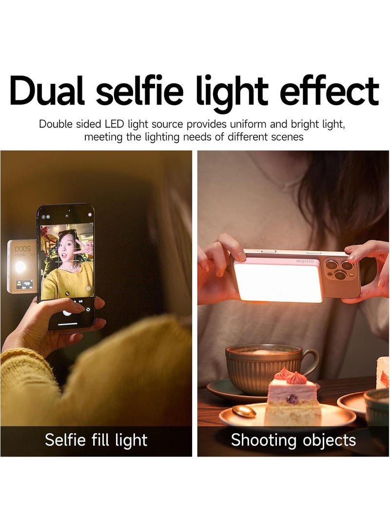 Godox 2-in-1 RGB LED Video Light with Magnetic Charging, CCT 1800K-10000K, 14 Lighting Effects, Full Color Selfie Fill Lamp, Supports NFC App Control - Image 5