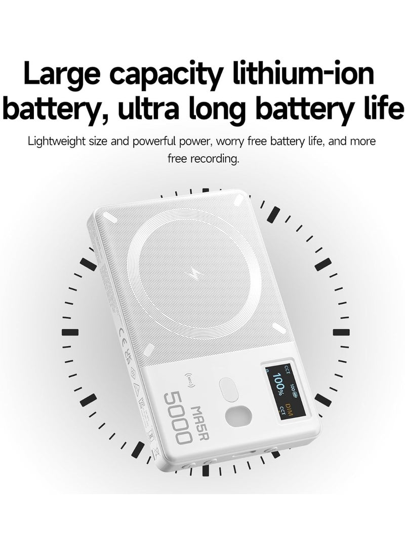 Godox 2-in-1 RGB LED Video Light with Magnetic Charging, CCT 1800K-10000K, 14 Lighting Effects, Full Color Selfie Fill Lamp, Supports NFC App Control - Image 2