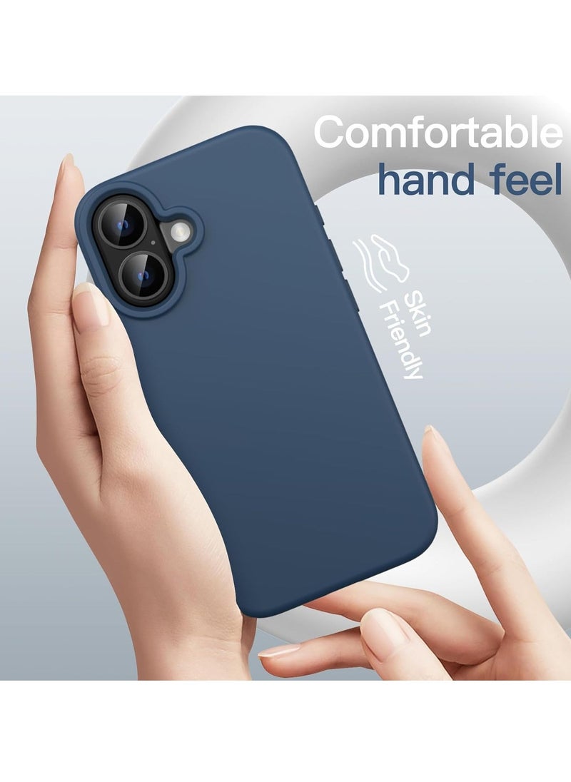 Raxoom Liquid Silicone Case for iPhone 16 (6.1-Inch) â€“ Navy Blue - Image 3