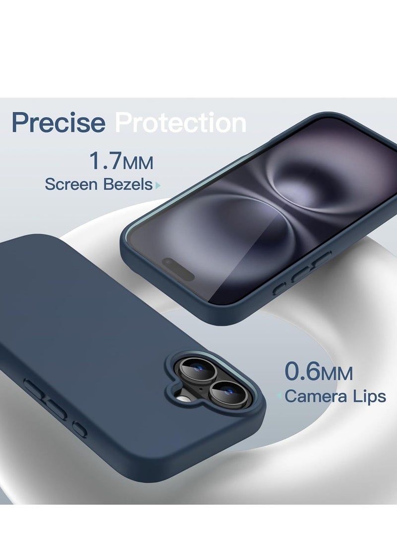 Raxoom Liquid Silicone Case for iPhone 16 (6.1-Inch) â€“ Navy Blue - Image 5