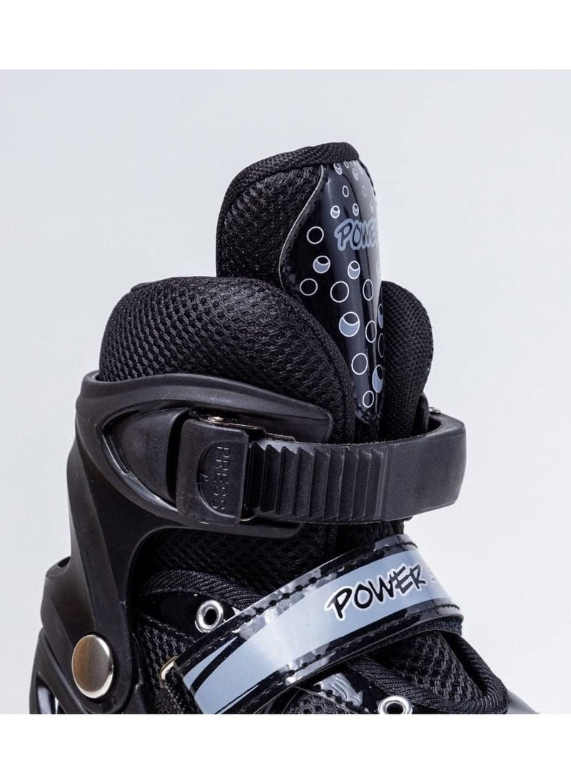 The perfect four-wheel skates for beginners. Learn easily with smooth, fast wheels. High-quality shoes for unparalleled comfort. Suitable for everyone. Balance. Lightweight, adjustable skate shoes.