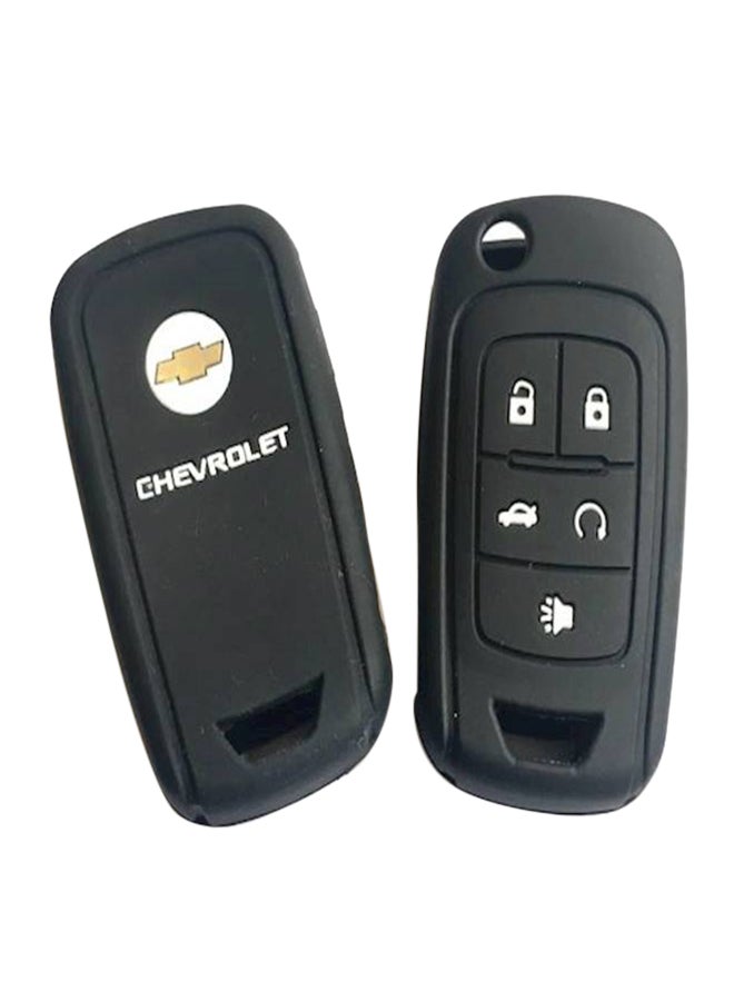 نيبمينينت Chevrolet 5 Button Car Remote Key Silicon Protection Cover 2 Pieces Chain