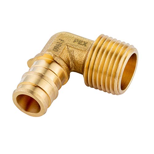 EFIELD (Pack of 2) EFIELD Pex A Full Flow Expansion Brass Fittings 1/2"x 1/2" Male MNPT Elbow, ASTM F1960,(PEX1960097-2PCS) - Image 3