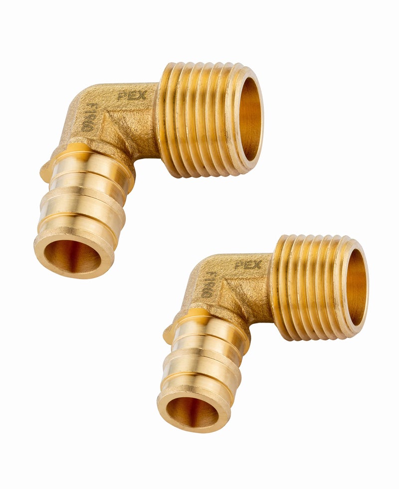 EFIELD (Pack of 2) EFIELD Pex A Full Flow Expansion Brass Fittings 1/2"x 1/2" Male MNPT Elbow, ASTM F1960,(PEX1960097-2PCS) - Image 4