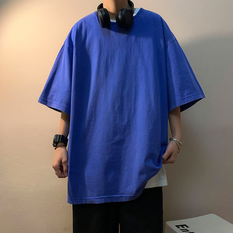 Summer Vintage Short-Sleeved T-Shirt Men'S Round Neck Fashion Brand All-Match Fashion Handsome Japanese Retro Youth Handsome Fashion T-Shirt - Image 5
