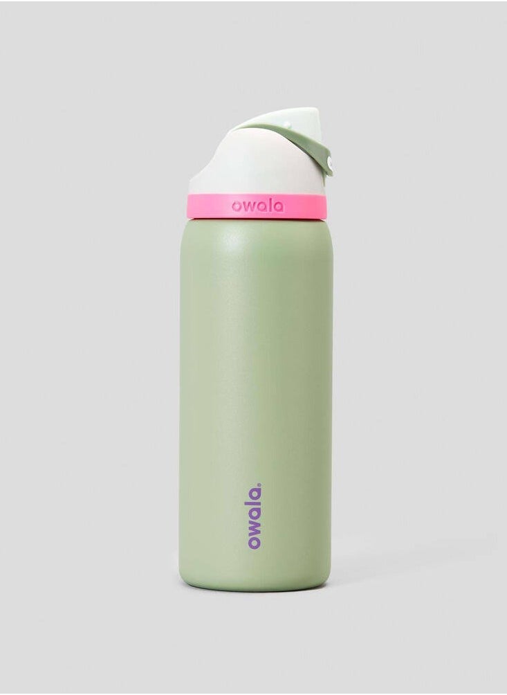 Owala - Owala FreeSip Insulated Stainless Steel Water Bottle with Straw for Sports and Travel, BPA-Free, 32oz, Avocado color - Image 1