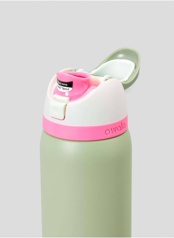 Owala - Owala FreeSip Insulated Stainless Steel Water Bottle with Straw for Sports and Travel, BPA-Free, 32oz, Avocado color - Image 1