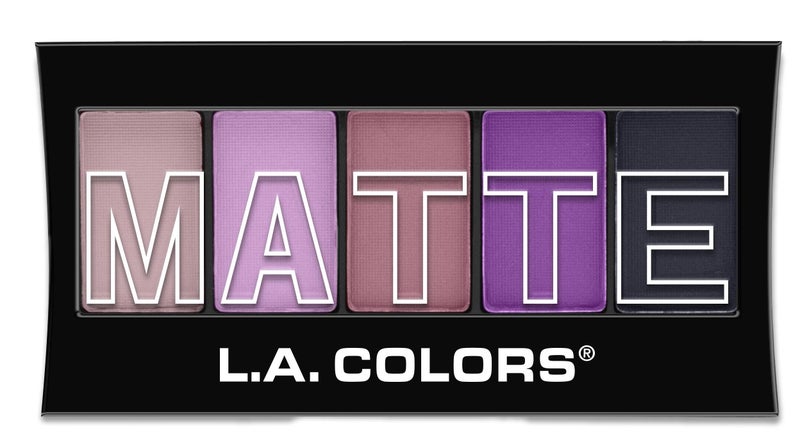 LA COLORS 5 Color Matte Eyeshadow Palette Plum Pashmina CEM479