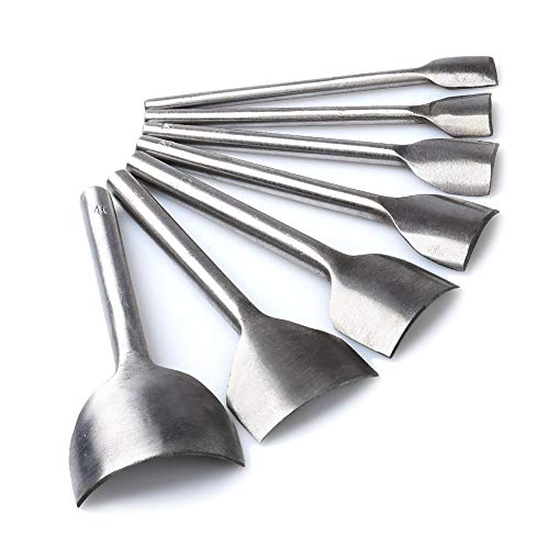 UUJOLY 7 Pcs Leather Half-Round Shaped Cutter Leathercraft Punching Tools Punch Strap Belt Wallet Bag DIY Handwork - Image 1