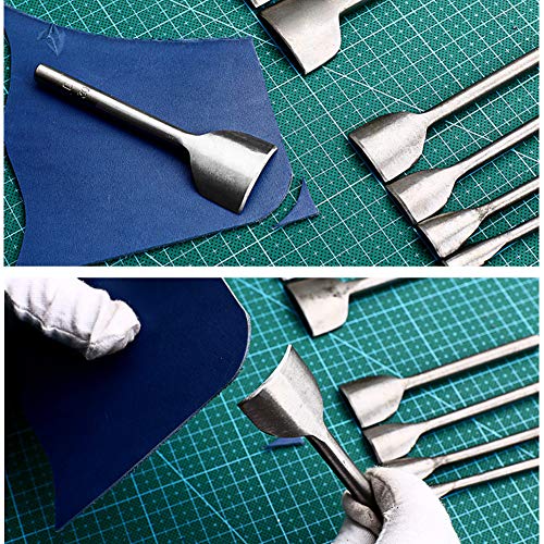 UUJOLY 7 Pcs Leather Half-Round Shaped Cutter Leathercraft Punching Tools Punch Strap Belt Wallet Bag DIY Handwork - Image 3