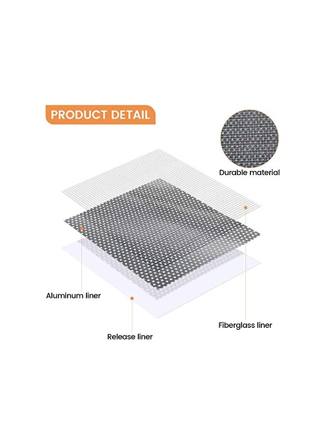 promass 12 Pieces Aluminum Wall Repair Patch 2/4/6/8 Inch Self-Adhesive Mesh Wall Repair Patch Drywall Repair Tools Screen Patch for Drywall Ceiling Plaster - Image 5