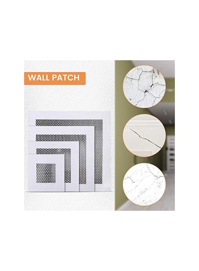 promass 12 Pieces Aluminum Wall Repair Patch 2/4/6/8 Inch Self-Adhesive Mesh Wall Repair Patch Drywall Repair Tools Screen Patch for Drywall Ceiling Plaster - Image 3