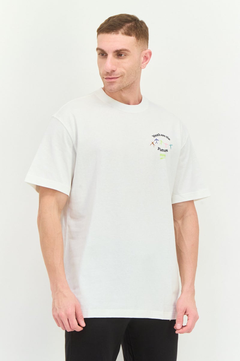 PUMA Men Relaxed Fit Short Sleeves Outdoor T-Shirt, White - Image 1