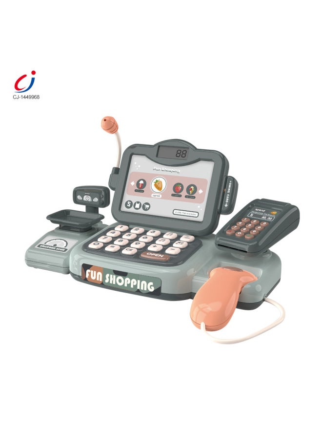null - Medium Intelligent Voice Recognition Cash Register With Voice Recognition Calculator Sound Amplifier 24PCs Play House Play-Specifications:CJ-1449968 - Image 1