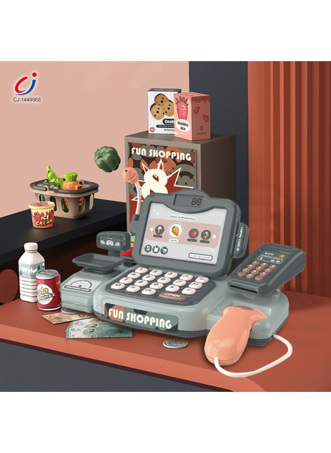 null - Medium Intelligent Voice Recognition Cash Register With Voice Recognition Calculator Sound Amplifier 24PCs Play House Play-Specifications:CJ-1449968 - Image 1