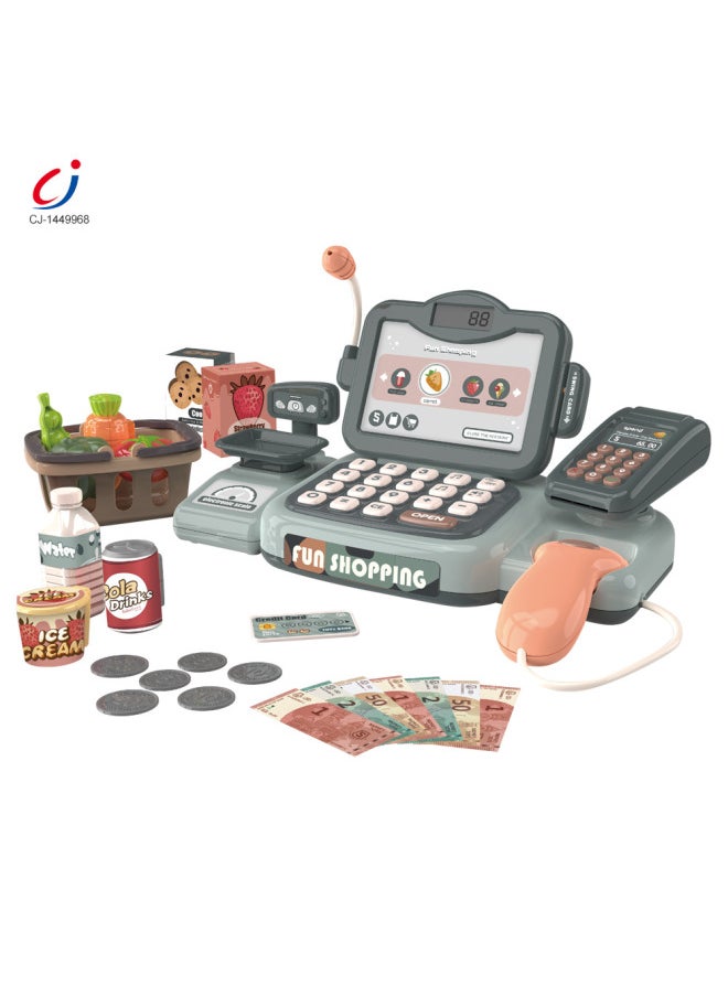 null - Medium Intelligent Voice Recognition Cash Register With Voice Recognition Calculator Sound Amplifier 24PCs Play House Play-Specifications:CJ-1449968 - Image 1