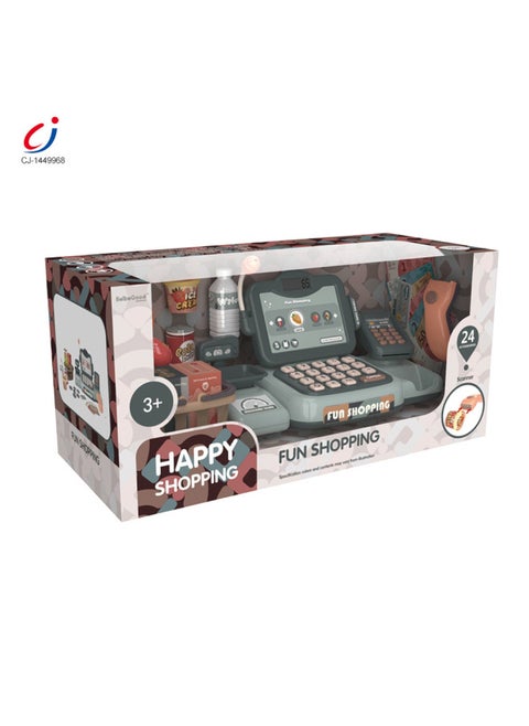 Medium Intelligent Voice Recognition Cash Register With Voice Recognition Calculator Sound Amplifier 24PCs Play House Play-Specifications:CJ-1449968