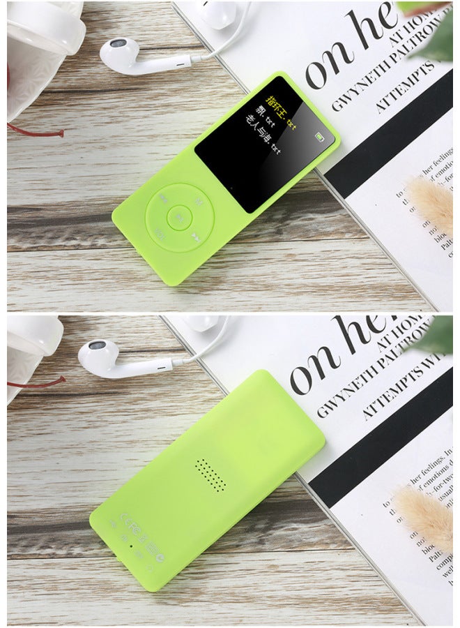 Mini Portable Mp3 Mp4 Music Player 1.8 Inch Screen Card Insertion Sports Music Player For Students-Body Color:Green [Band Out]]-Memory Capacity:32gb [16g Card + 16g Built-in Memory] + Full Set Of Accessories  - Image 1