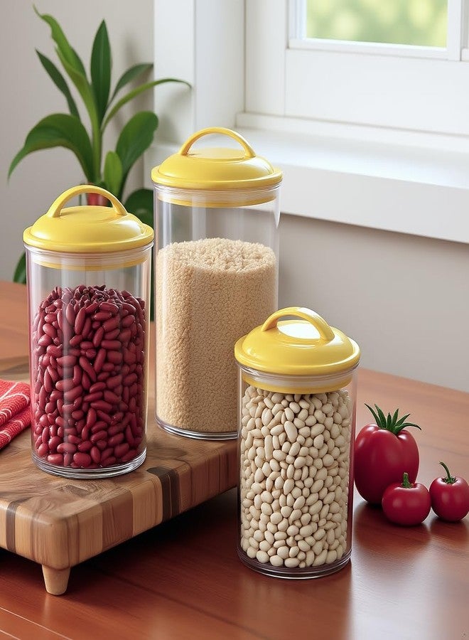 Reston Lloyd Food Storage Containers, BPA Free Airtight Canisters for Cereal, Pasta, Sugar, Coffee, Flour, Cookies, Loose Tea, for Kitchen Organization Set of 3 Lemon by Reston Lloyd - Image 5