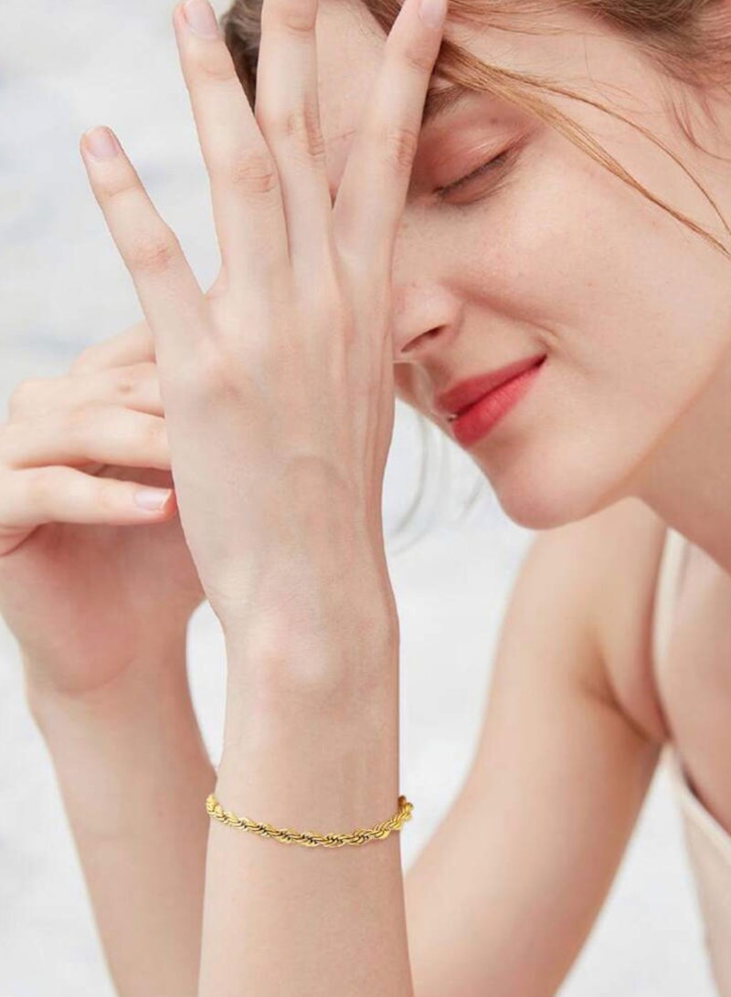 Casual collection Elegant & High Quality 316L Stainless Steel Gold Plated Bracelet For Women - Image 5