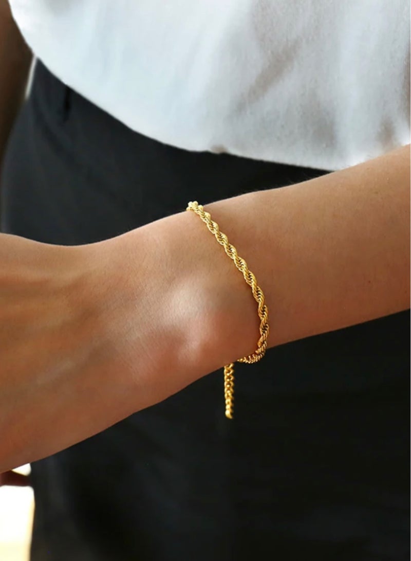 Casual collection Elegant & High Quality 316L Stainless Steel Gold Plated Bracelet For Women - Image 2