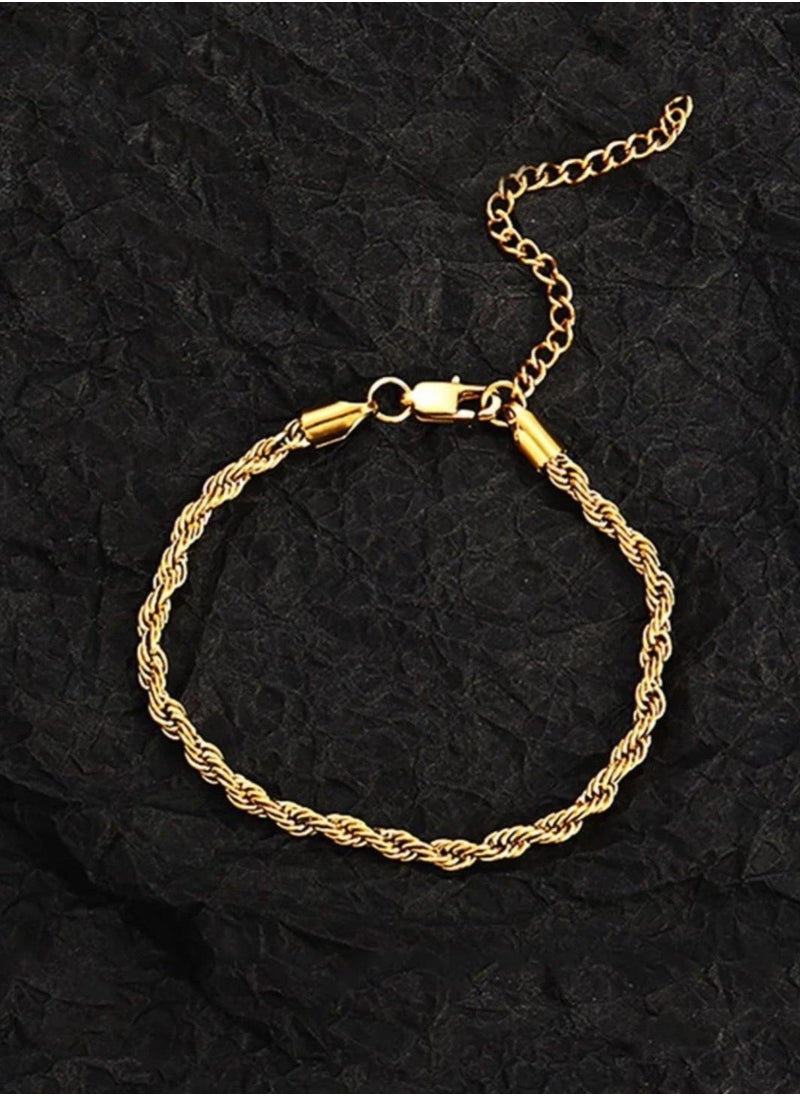sixtyfour Elegant 18k Gold Plated Bracelet For Women  - Image 3