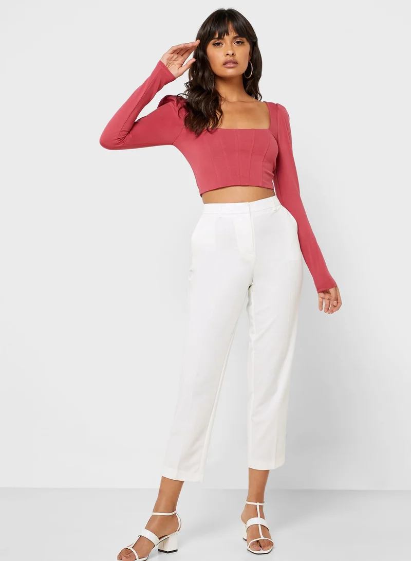 FOREVER 21 Square Neck Cropped Top
