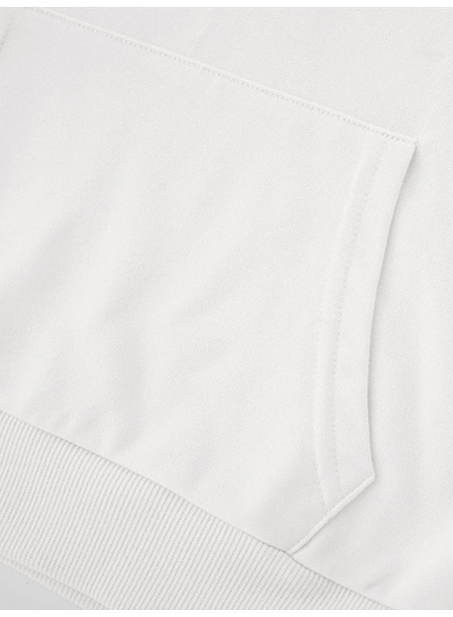 Little Bitty New Autumn And Winter Children's Hooded Sweatshirt, Solid Color Children's Sports Shirt, Mid Size Children's Base Shirt Source - Image 5