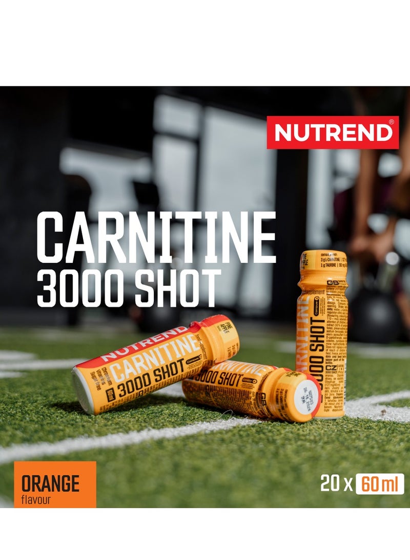 NUTREND Carnitine 3000 Shot, 20 x 60 ml, Orange Flavor  - Image 4