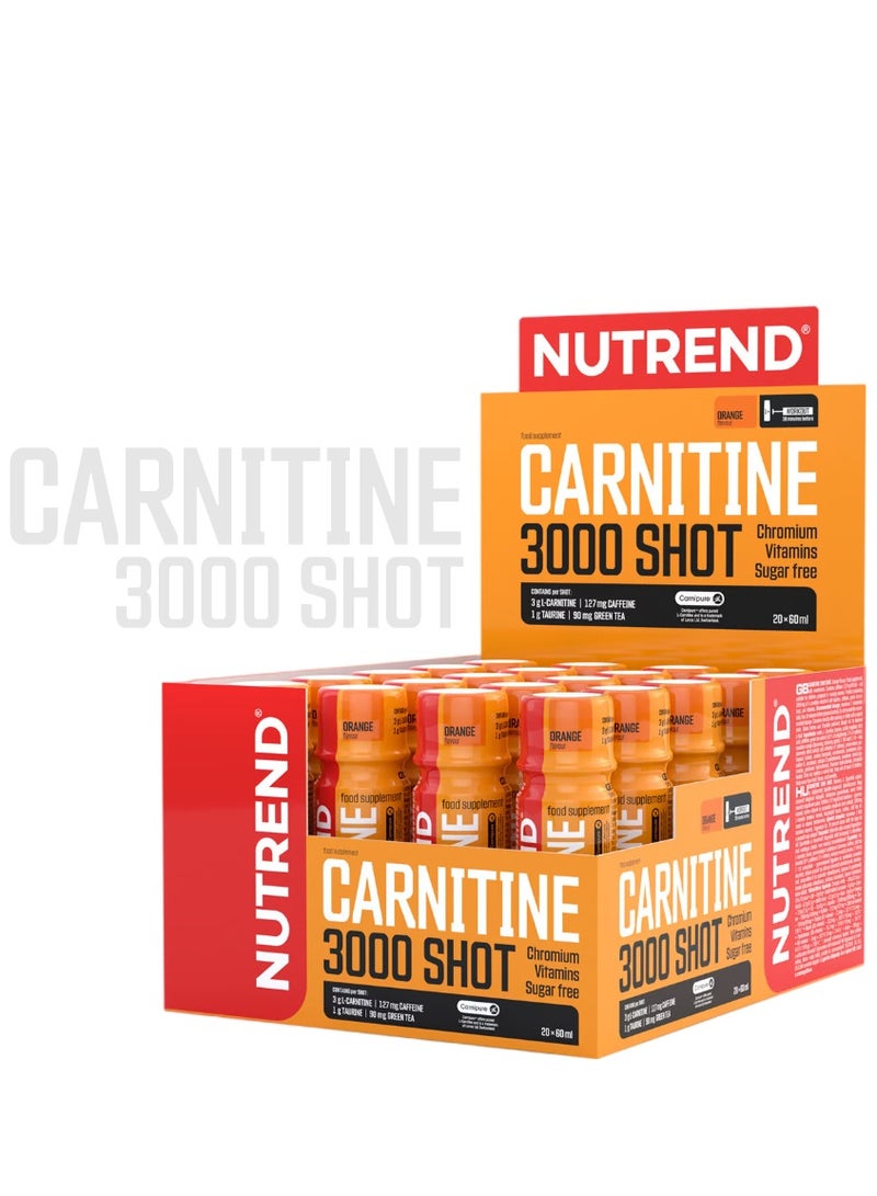 NUTREND Carnitine 3000 Shot, 20 x 60 ml, Orange Flavor  - Image 5